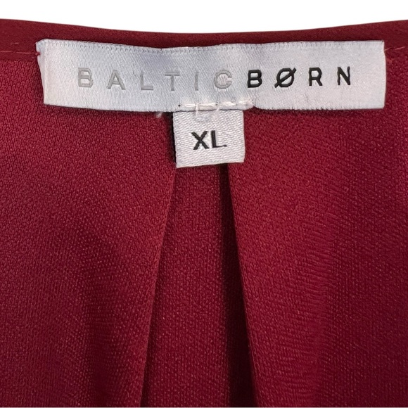 BALTIC BORN Burgundy Lydia Tie Waist Maxi Dress Flowy Romantic Size XL - Picture 7 of 13